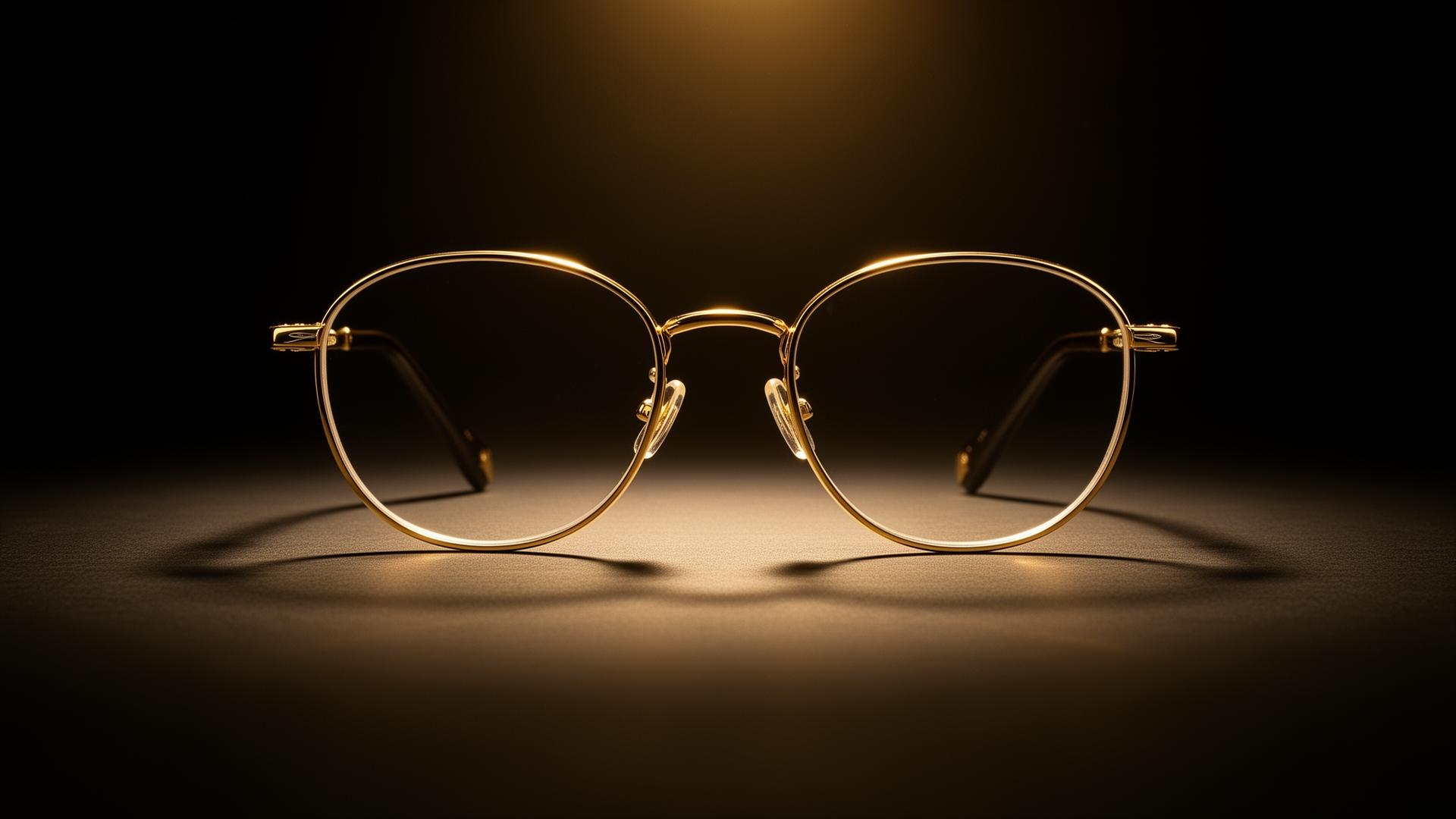 Óculos premium dourado